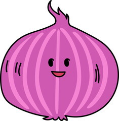 onion kawaii vegetable funny food clipart