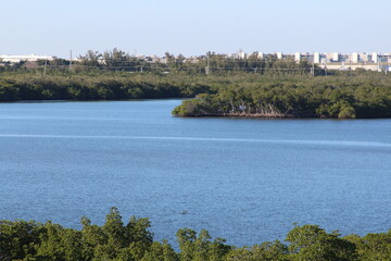 Intercoastal waterway high angle shot in the day