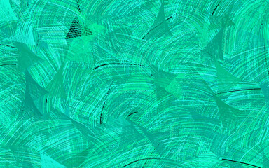 Light Green vector template with chaotic shapes.