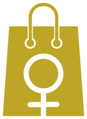 Female Bag or Woman Bag Icon Symbol for Logo, Pictogram, Art Illustration, Apps or Graphic Design Element. Format PNG