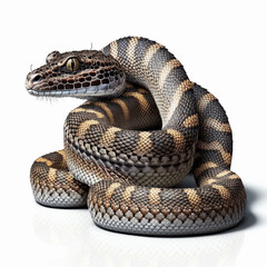 Bullsnake full body image with white background ultra realistic



