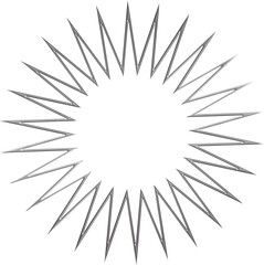 Silver Metal Decorative Star Shape