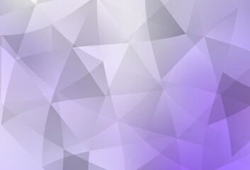 Light Purple vector gradient triangles template.