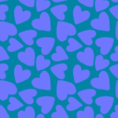 Valentines hearts seamless cartoon pattern for wrapping and kids clothes print and fabrics and gift box