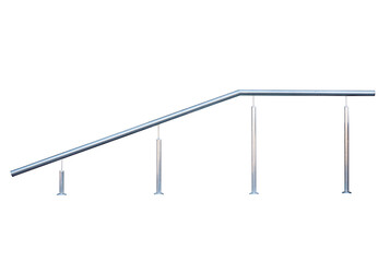 Modern stainless steel railing.