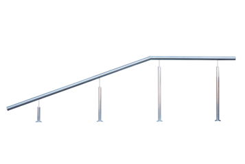 Modern stainless steel railing.