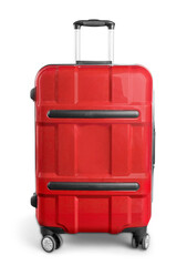 Colored full and closed suitcases, ready for the trip,