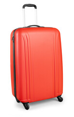 Colored full and closed suitcases, ready for the trip,