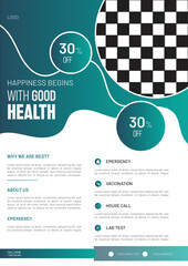 Modern Medical Health Care Flyer template for Doctor, hospital promotion