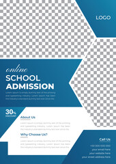 School College Admission Promotional Education Flyer Editable Template
