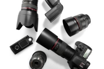 Collection modern Digital Camera equipment