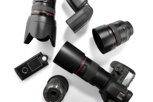 Collection modern Digital Camera equipment