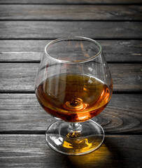 Cognac in a glass.