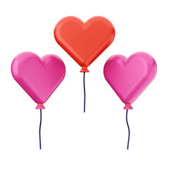 Obraz na płótnie Canvas love balloon 3d Valentines Day icon illustration render