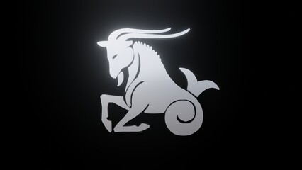 Capricorn. Zodiac sign. Horoscope. Space flight through the constellation. High quality 4k footage