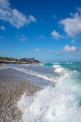 Beautiful Caribbean coast with clear waters and beautiful beaches.