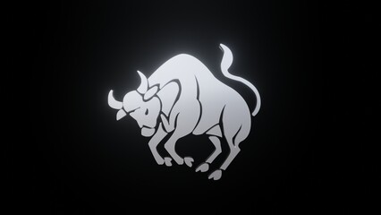 Obraz premium Taurus. Zodiac sign. Horoscope. Space flight through the constellation. High quality 4k footage