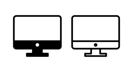 Computer icon vector illustration. computer monitor sign and symbol