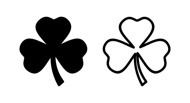 Clover icon vector illustration. clover sign and symbol. four leaf clover icon.