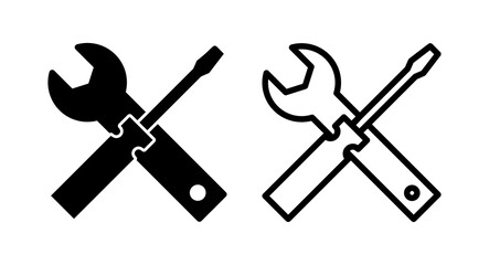 Repair tools icon vector illustration. tool sign and symbol. setting icon. Wrench and screwdriver. Service