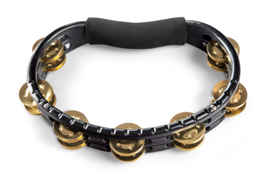 Music tambourine with path, jingle musical instrument