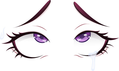 anime style eyes, amorous look, valentine's day, Anime eyes, anime girl eyes, anime style eyes PNG, manga, kawaii