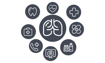 Medical Line Icons vector design 