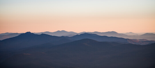 Green Mountain National Forest at sunrise from small plane