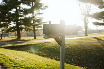 United States mailbox sunny morning