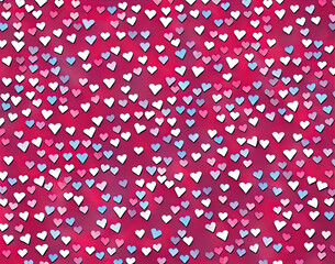 Hearts. Valentine's Day abstract background with hearts. IA technology