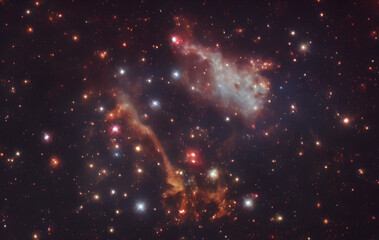 Fototapeta premium Gas Nebula - Stars - Sun - Pillars of Creation - Deep Space - Astrophotograph - Galaxys - Deep Field - Astronomy - Cosmology - Astrophysics - Milky Way Galaxy - Universe - Cosmos - Science Fiction