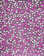 Fototapeta na wymiar Hearts. Valentine's Day abstract background with hearts. IA technology