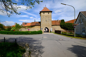 Fototapeta na wymiar Historische Altstadt von Seßlach, Landkreis Coburg, Oberfranken, Franken, Bayern, Deutschland