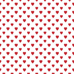 Valentine romanric Seamless Pattern. Red Hearts on Pink Background.Hearts red seamless pattern on white background
