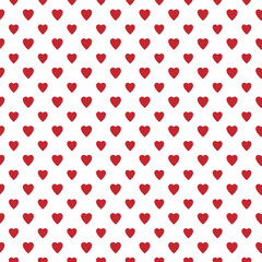 Valentine romanric Seamless Pattern. Red Hearts on Pink Background.Hearts red seamless pattern on white background