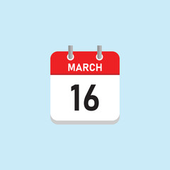 March 16 Concept Design. Vector Illustration.