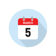 March 5 Concept Design. Vector Illustration.