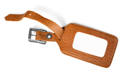 Leather luggage tag (blank version)