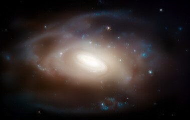 Fototapeta na wymiar Galaxie with stars in deep Space - Sun - Astrophotograph - Deep Field - Astronomy - Cosmology - Astrophysics - Milky Way Galaxy - Universe - Cosmos - Science Fiction