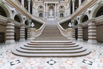 Interior of the Oberlandesgericht or the supreme court of justice in vienna