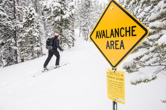 Back country ski touring at Galena Pass in Idaho.