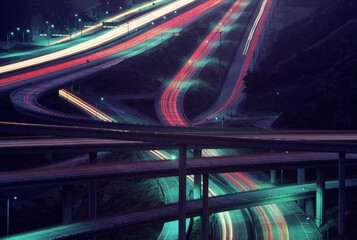 Traffic at night.