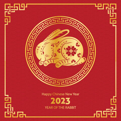 Chinese new year rabbit vector illustration