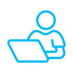 Obraz premium Man typing icon