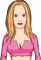 blonde girl - PNG image with transparent background