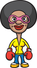 cartoon black woman character - PNG image with transparent background