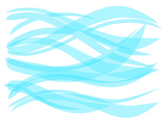 流れる空気の波形　ブルー