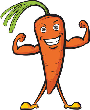 cartoon carrot strong - PNG image with transparent background
