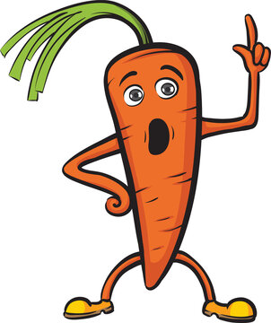 cartoon carrot warning - PNG image with transparent background