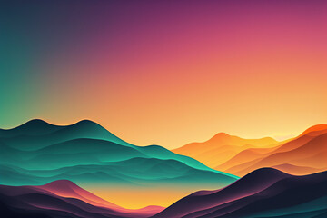 Naklejka na ściany i meble Abstract Colorful Mountain Gradient Design for Wallpapers